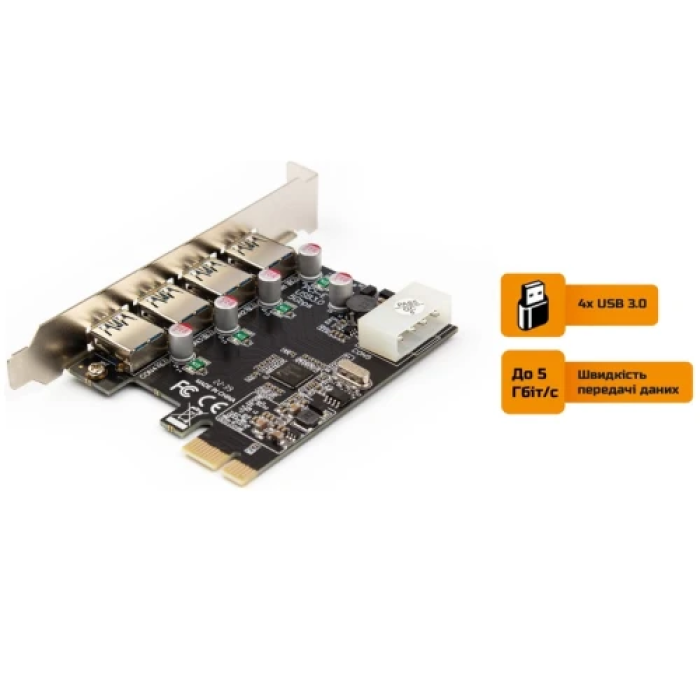 Плата розширення PCI-E USB-контролер Frime на 4 порти USB 3.0