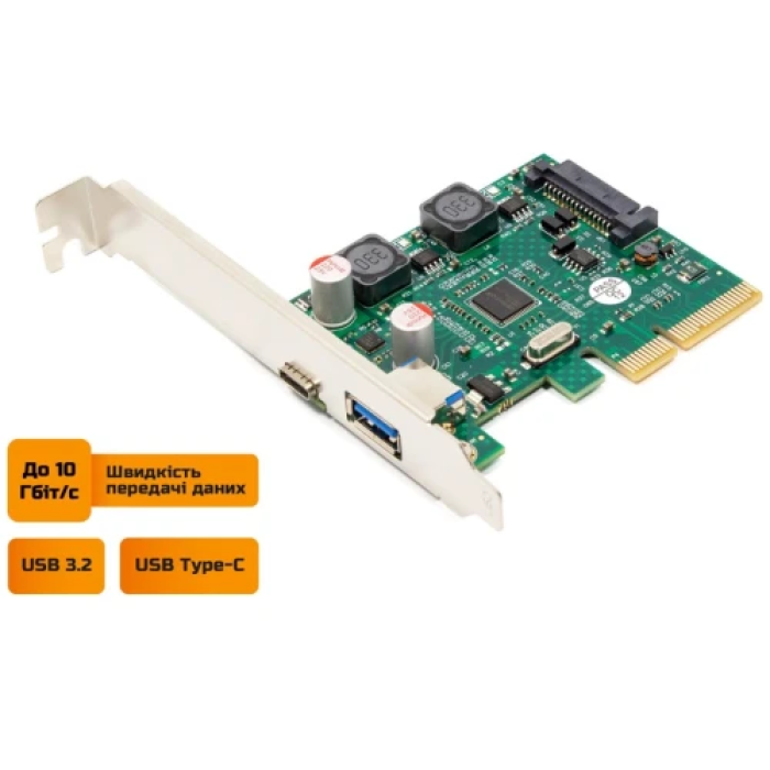 Плата розширення PCI-E Frime з USB 3.2 та Type-C