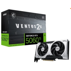 Відеокарта GeForce RTX 5060 Ti, MSI, VENTUS 2X OC PLUS, 8Gb GDDR7, 128-bit, HDMI/3xDP, 2617/28000 MHz, 8-pin (G506T-8V2CP)