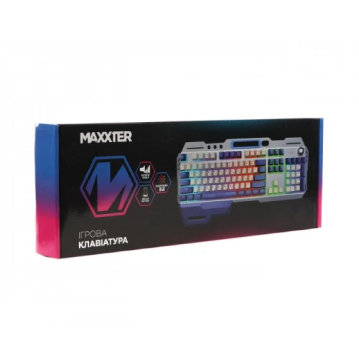 Ігрова клавіатура Maxxter KBG-RGB-01-UA з RGB-підсвічуванням