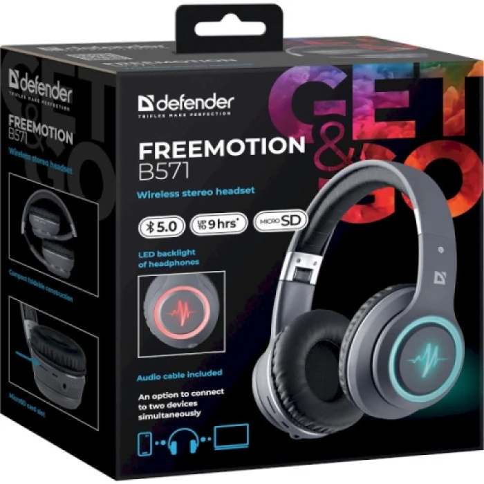 Бездротова ігрова гарнітура Defender FreeMotion B571 RGB