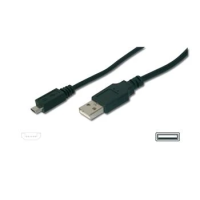 Кабель USB — microUSB (кабель для заряджання) Digitus USB 2.0 AM — microUSB 1,8 м чорний