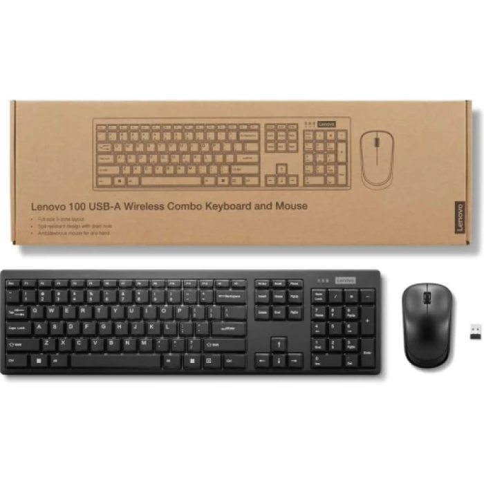 Бездротовий комплект Lenovo 100 Combo: клавіатура та миша