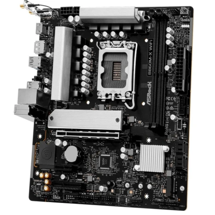 Материнська плата ASRock B860M-X WiFi формату MicroATX з DDR5