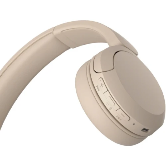 Бежеві накладні навушники Sony WH-CH520 з мікрофоном