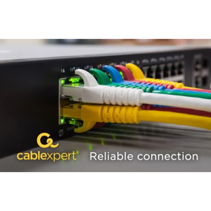 Патч-корд Cablexpert Cat.6a білого кольору, довжина 1,5 м
