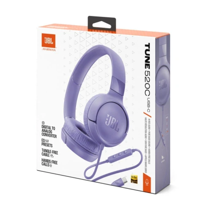 Накладна гарнітура JBL Tune 520C USB-C Purple