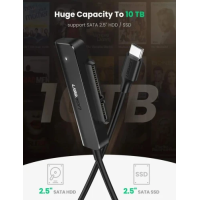 USB-адаптер (перехідник) Ugreen CM321 Type-C 3.1 — SATA, 50 см, чорний