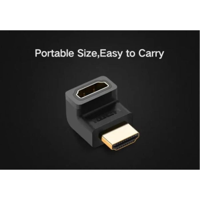 Кутовий HDMI-адаптер Ugreen HD112 чорного кольору