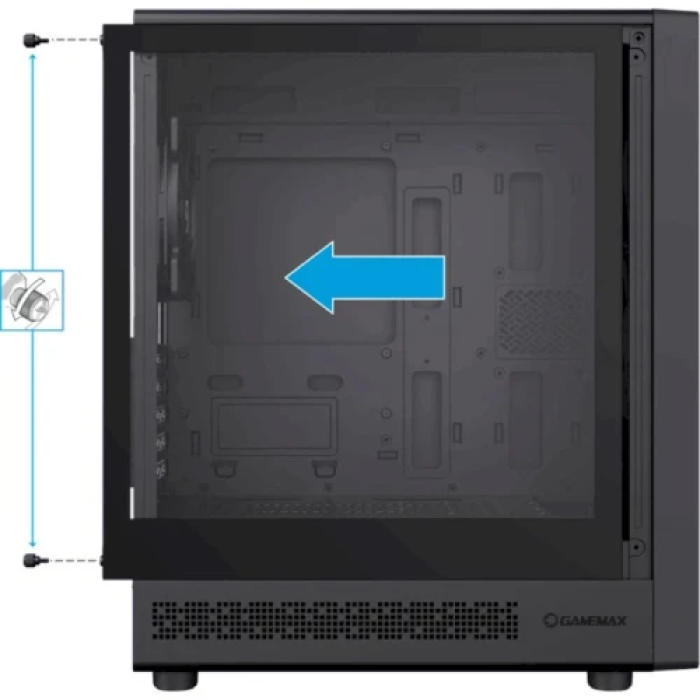Чорний корпус GameMax Focus MB Micro Tower для компактного ПК