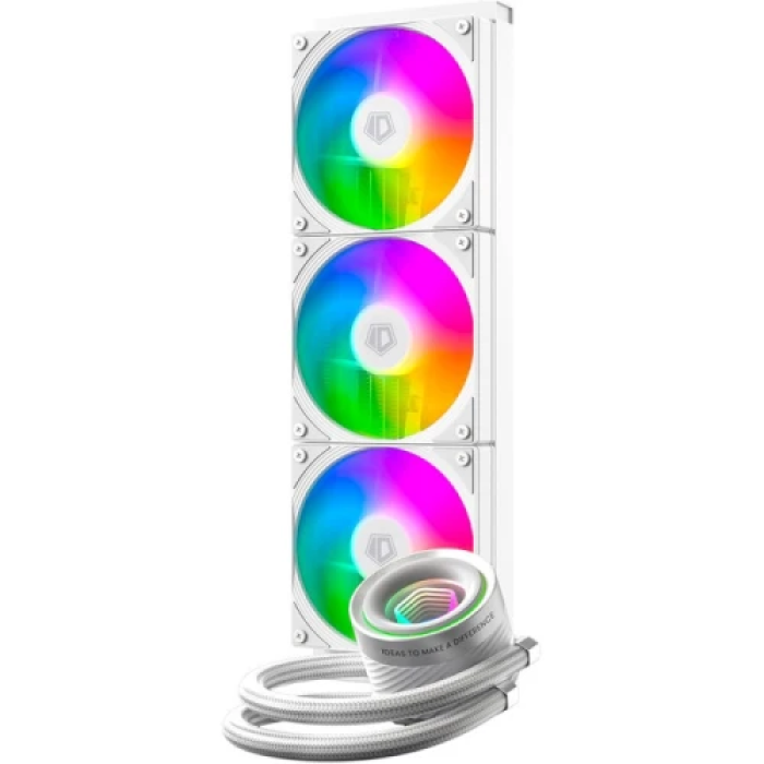 Біла 360-мм система рідинного охолодження ID-Cooling FX360 INF WHITE