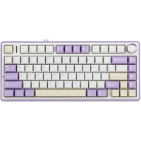 Бездротова клавіатура (механічна клавіатура) Aula F75 White/Purple 80 клавіш