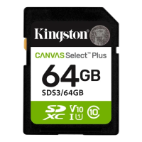 Карта пам’яті SDXC (SD-карта) Kingston Canvas Select Plus 64 ГБ до 100 МБ/с