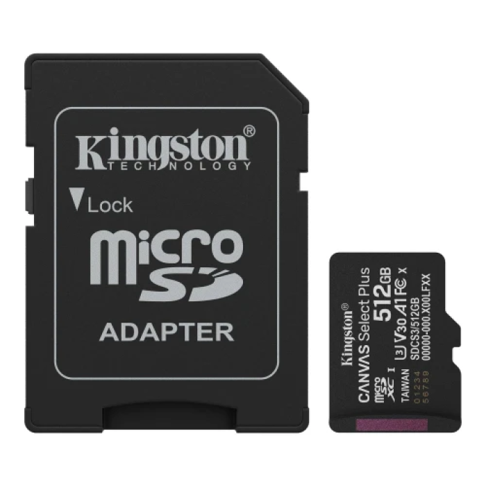 Карта microSDXC Kingston Canvas Select Plus на 512 ГБ