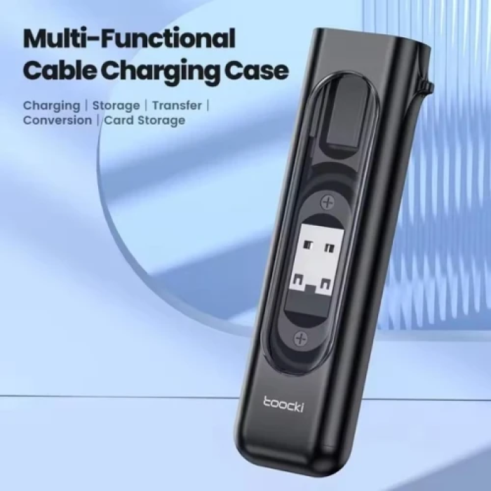 Комбінований кабель Toocki Type-C, USB, Lightning і microUSB 25 см