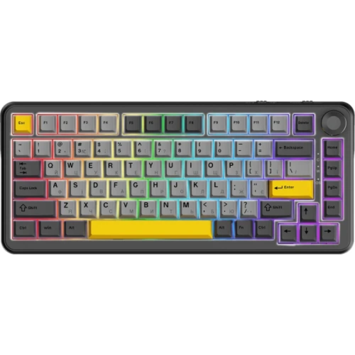 Механічна бездротова клавіатура Ajazz AK820 MAX Plus RGB на 81 клавішу