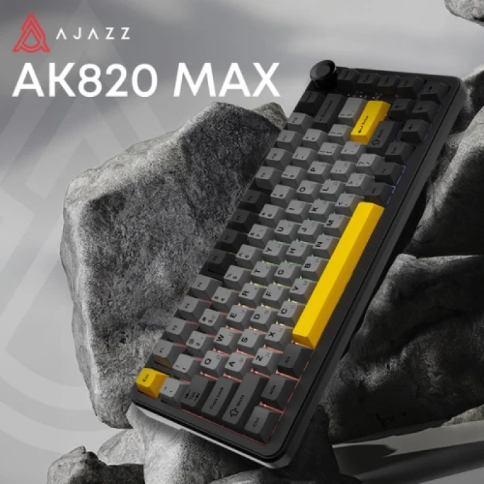 Механічна бездротова клавіатура Ajazz AK820 MAX Plus RGB на 81 клавішу