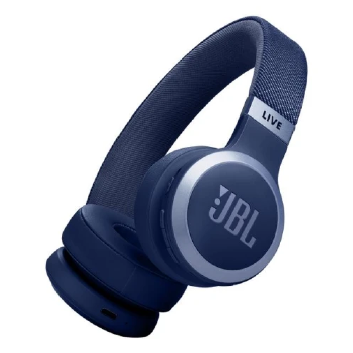 Бездротова гарнітура JBL Live 670NC синього кольору з ANC