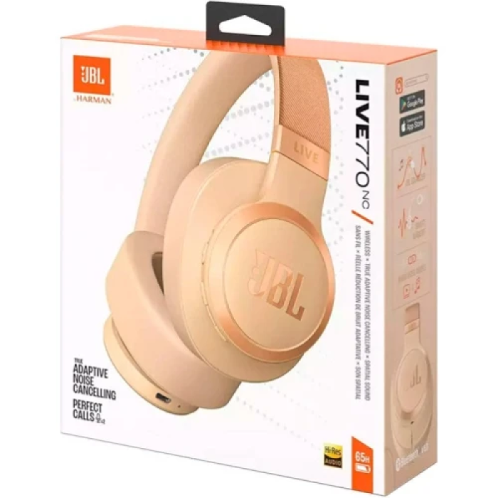 Бездротові навушники JBL Live 670NC Sandstone з активним шумозаглушенням