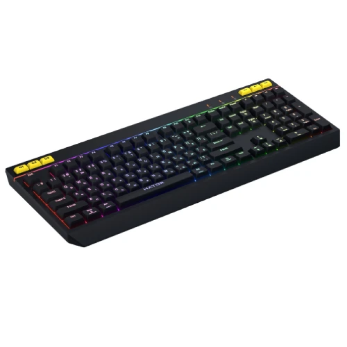 Ігрова клавіатура Hator Icefall RGB, чорна, 8 зон