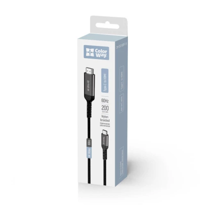 Кабель ColorWay HDMI–Type-C для відео 4K/60 Гц