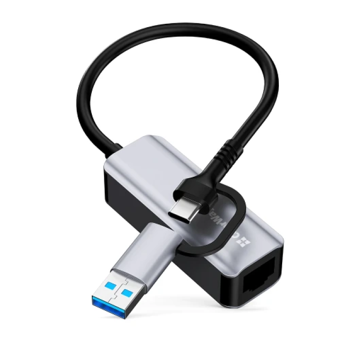 Мережевий USB Ethernet адаптер ColorWay CW-AD-CRG, сірий