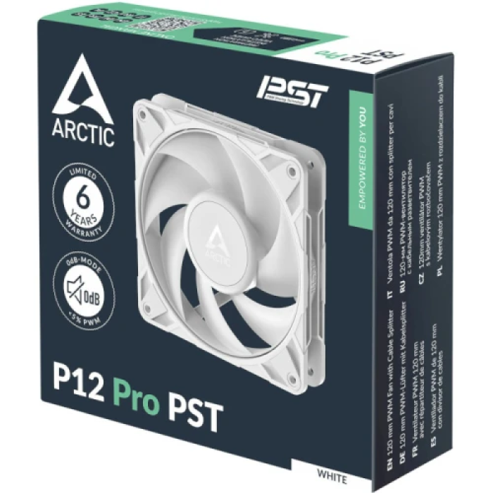 Корпусний вентилятор Arctic P12 Pro PST білого кольору, 120 мм