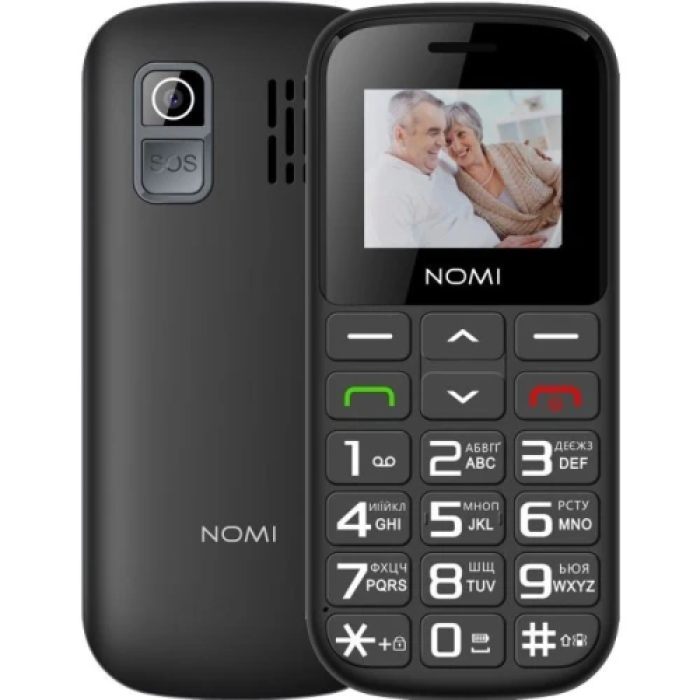 Кнопковий телефон Nomi i1871 чорного кольору з 2 SIM-картами