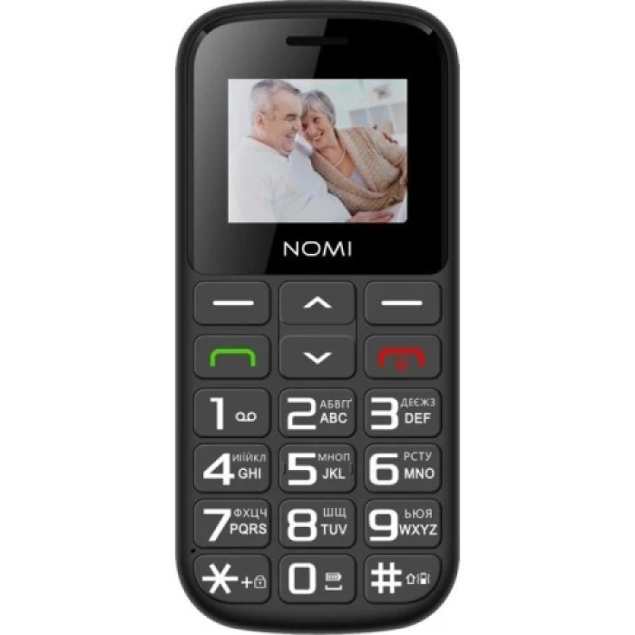 Кнопковий телефон Nomi i1871 чорного кольору з 2 SIM-картами