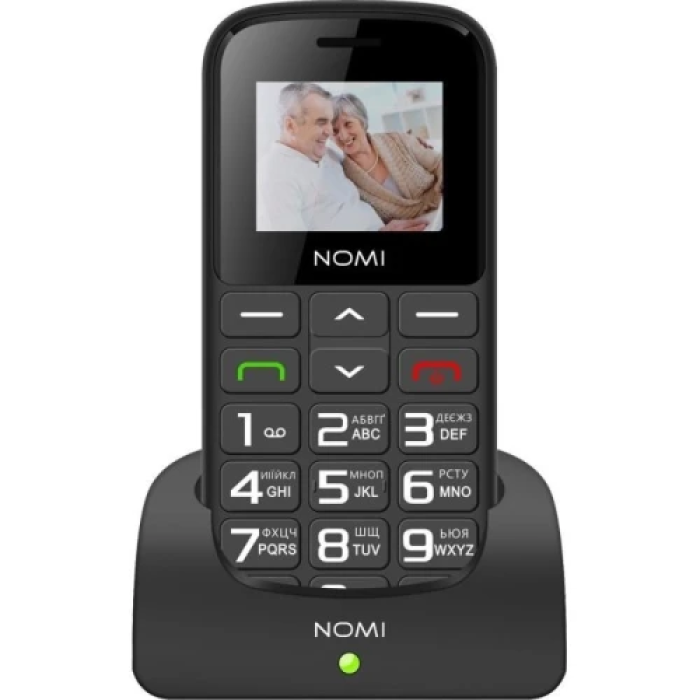 Кнопковий телефон Nomi i1871 чорного кольору з 2 SIM-картами