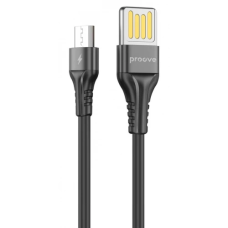 Кабель USB — microUSB (кабель-перехідник) Proove Double Way 1 м, чорний, 2,4 A