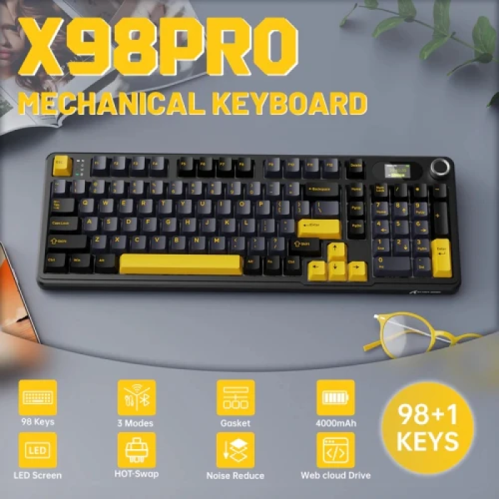 Attack Shark X98 Pro — бездротова механічна клавіатура на 99 клавіш