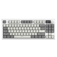 Бездротова механічна клавіатура (ігрова клавіатура) Attack Shark K86 Retro Grey, 86 клавіш, RGB