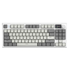 Бездротова механічна клавіатура (ігрова клавіатура) Attack Shark K86 Retro Grey, 86 клавіш, RGB