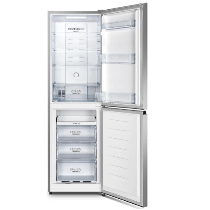 Двокамерний холодильник Gorenje NRK418ECS4 No Frost, 256 л, сірий