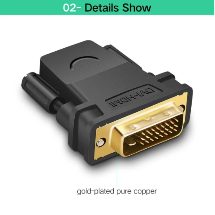 Перехідник HDMI на DVI-D Ugreen 20124 для Full HD