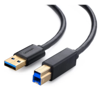 Кабель USB 3.0 (USB-провід) Ugreen US210, AM–BM, 2 м, чорний