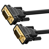 Кабель VGA (відеокабель) Ugreen VG101 1 м, чорний
