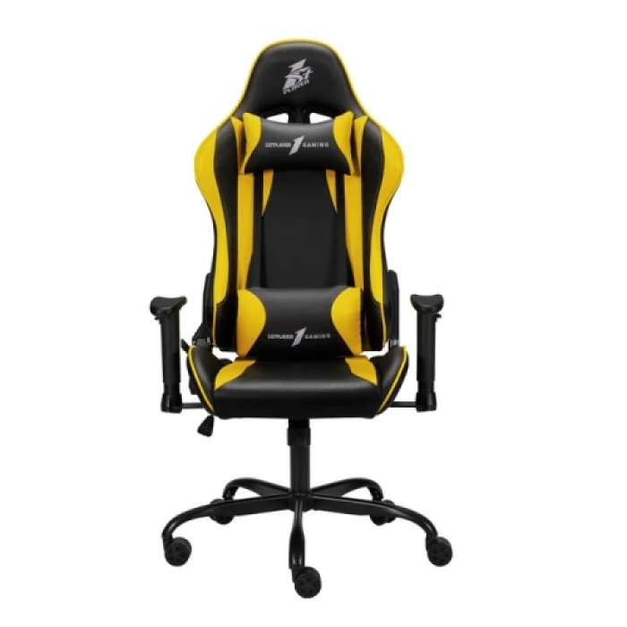 Ігрове крісло 1stPlayer S01 Black-Yellow з нахилом спинки до 170°