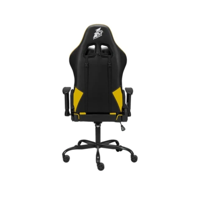 Ігрове крісло 1stPlayer S01 Black-Yellow з нахилом спинки до 170°