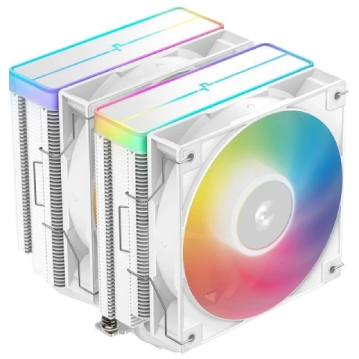 Білий процесорний кулер Deepcool AG620 ARGB V2 з 2×120 мм