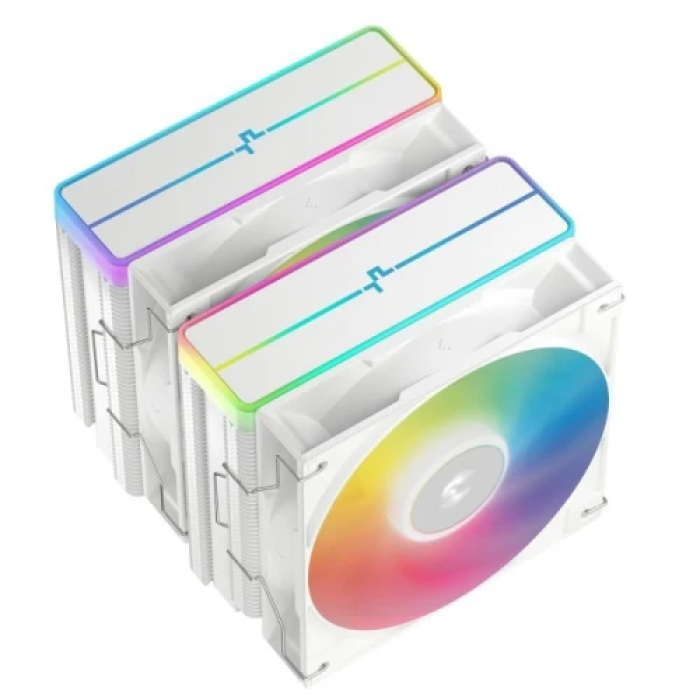 Білий процесорний кулер Deepcool AG620 ARGB V2 з 2×120 мм