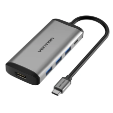 USB-хаб (концентратор) Vention 5-в-1 Type-C 3.2, 100 Вт, HDMI 4K
