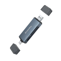 Кардридер USB (зчитувач карт пам’яті) ColorWay CW-CR-01 USB / Type-C 3.0, сірий