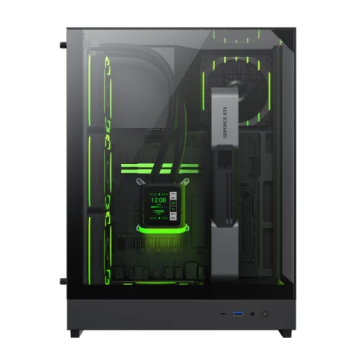 Корпус GameMax T20 Black для MicroATX/Mini-ITX з двома ARGB-вентиляторами
