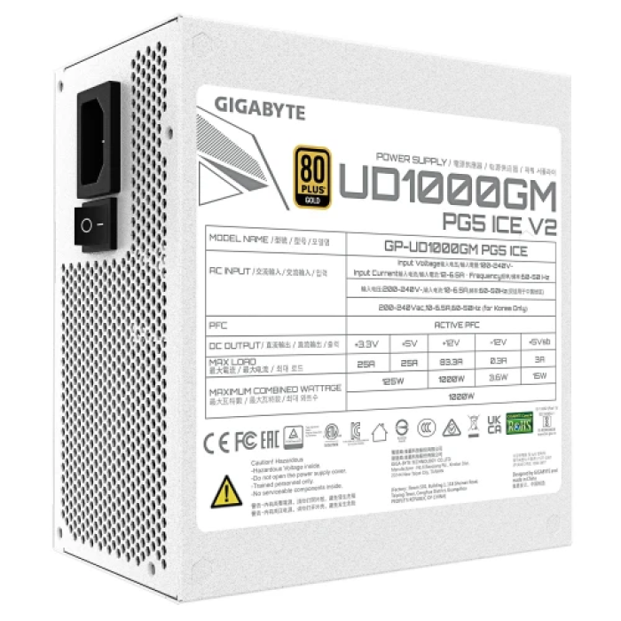 Модульний блок живлення Gigabyte UD1000GM PG5 V2 на 1000 Вт