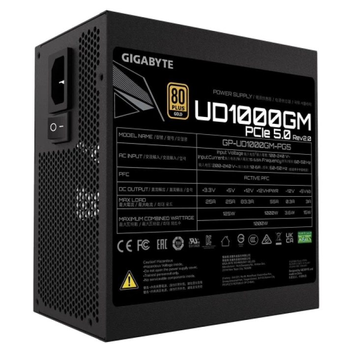 Блок живлення Gigabyte UD1000GM PG5 V2 на 1000 Вт