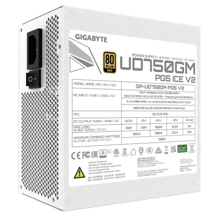 Gigabyte UD750GM PG5 V2 — модульний блок живлення 750 Вт