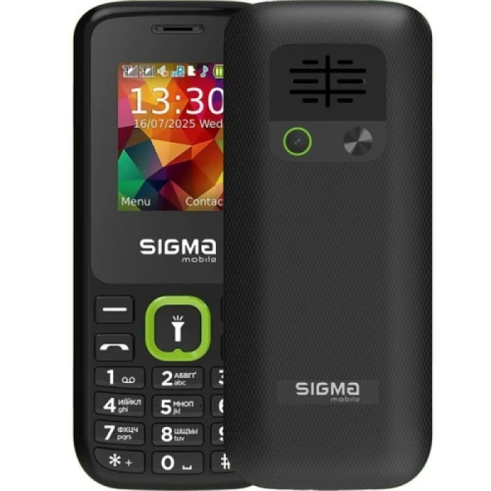 Мобільний кнопковий телефон Sigma X-style 171 Mini Black-Green