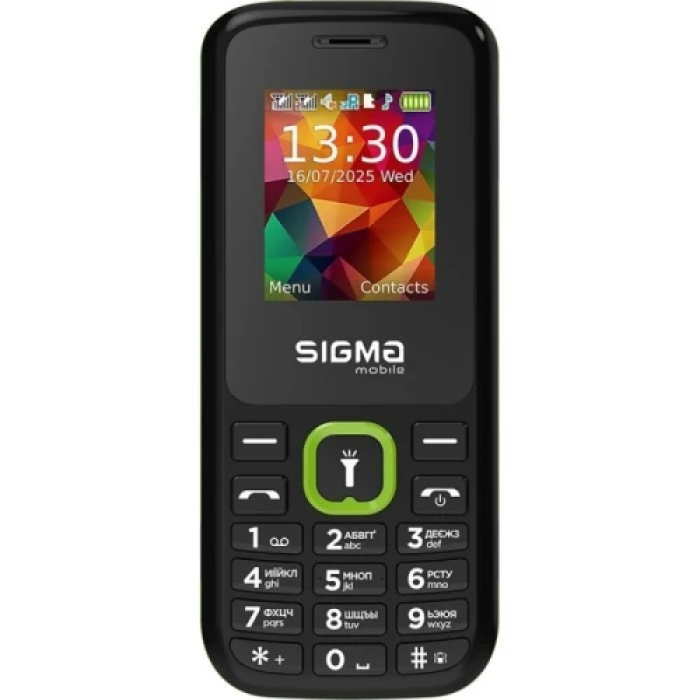 Мобільний кнопковий телефон Sigma X-style 171 Mini Black-Green